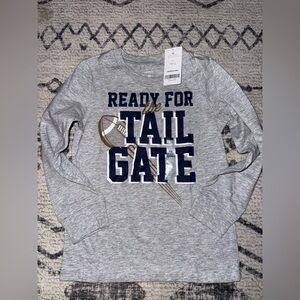 Carter's Gray Long Sleeve Football Shirt, toddler 5T-NWT